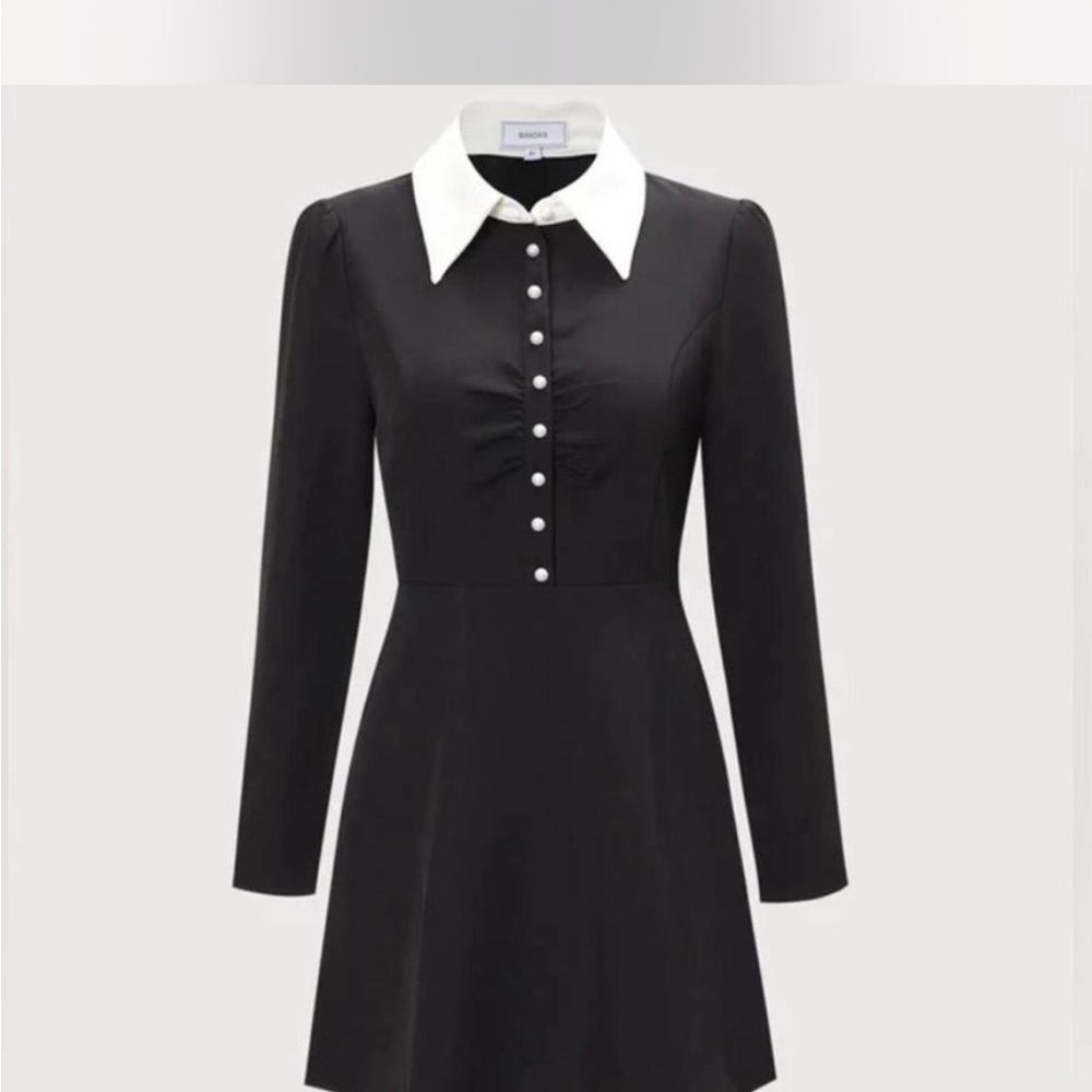 Elegant Black and White Dress